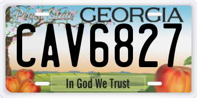GA license plate CAV6827