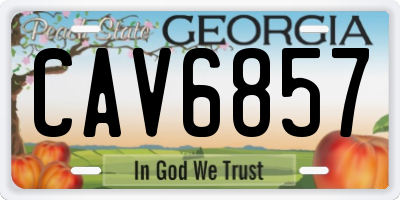 GA license plate CAV6857