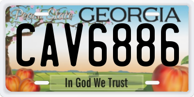 GA license plate CAV6886