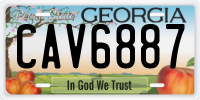GA license plate CAV6887