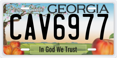 GA license plate CAV6977