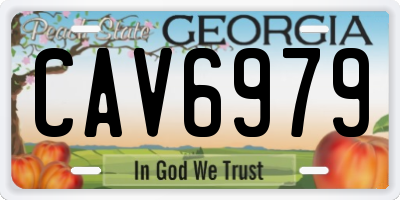 GA license plate CAV6979