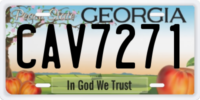 GA license plate CAV7271