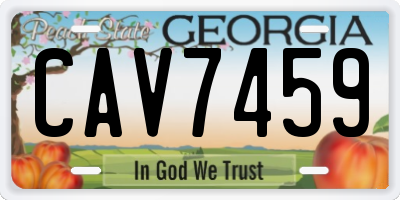 GA license plate CAV7459