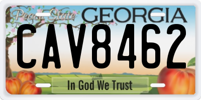 GA license plate CAV8462