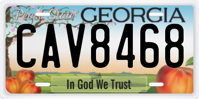 GA license plate CAV8468