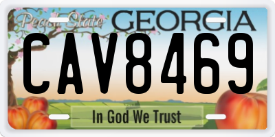 GA license plate CAV8469