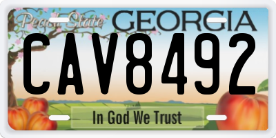 GA license plate CAV8492