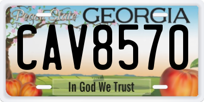 GA license plate CAV8570