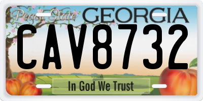 GA license plate CAV8732