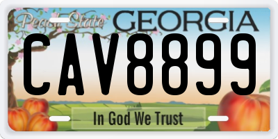 GA license plate CAV8899