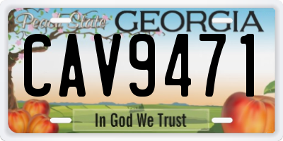 GA license plate CAV9471