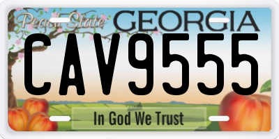 GA license plate CAV9555