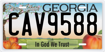 GA license plate CAV9588