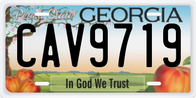 GA license plate CAV9719