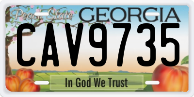 GA license plate CAV9735
