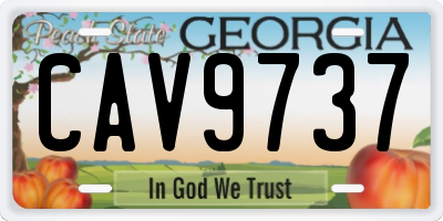 GA license plate CAV9737