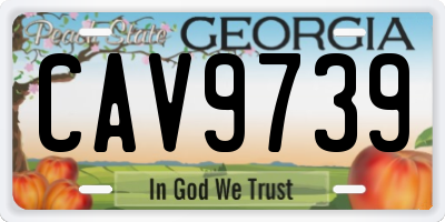 GA license plate CAV9739