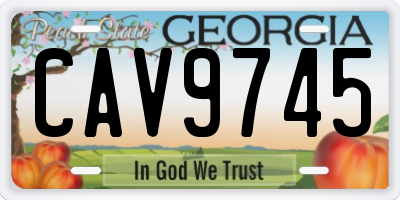 GA license plate CAV9745