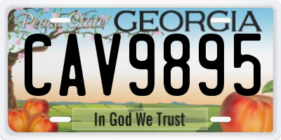 GA license plate CAV9895