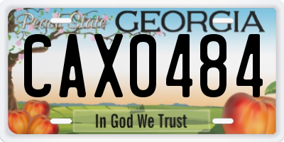 GA license plate CAX0484