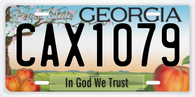 GA license plate CAX1079