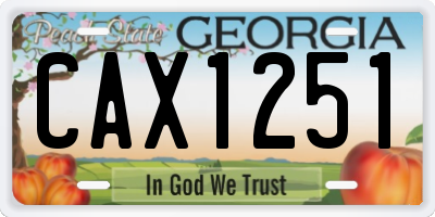 GA license plate CAX1251