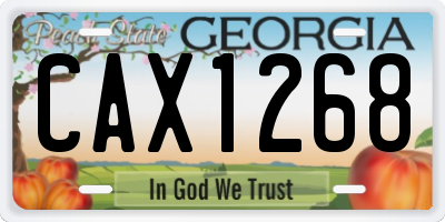 GA license plate CAX1268