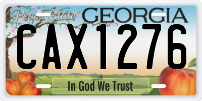 GA license plate CAX1276