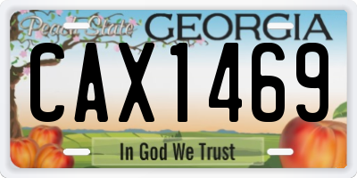 GA license plate CAX1469