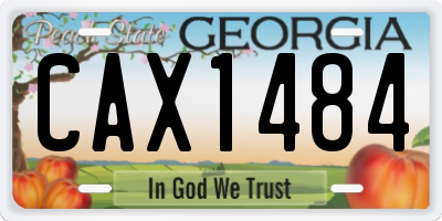 GA license plate CAX1484