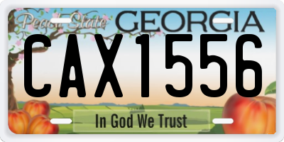 GA license plate CAX1556