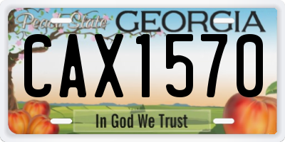 GA license plate CAX1570