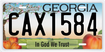 GA license plate CAX1584