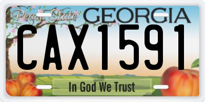 GA license plate CAX1591