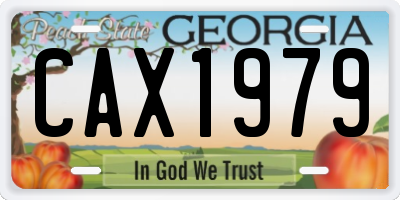 GA license plate CAX1979
