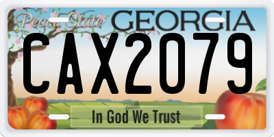 GA license plate CAX2079