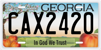 GA license plate CAX2420