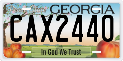 GA license plate CAX2440