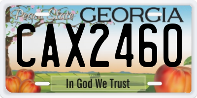 GA license plate CAX2460