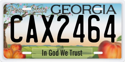 GA license plate CAX2464