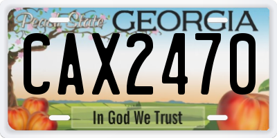 GA license plate CAX2470