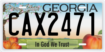 GA license plate CAX2471