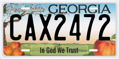 GA license plate CAX2472