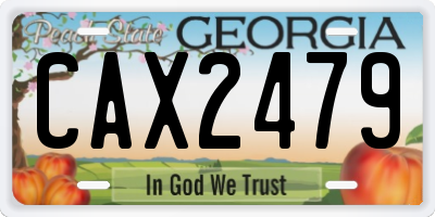 GA license plate CAX2479