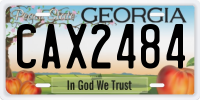 GA license plate CAX2484