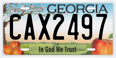 GA license plate CAX2497