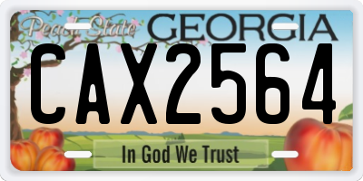 GA license plate CAX2564