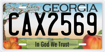 GA license plate CAX2569