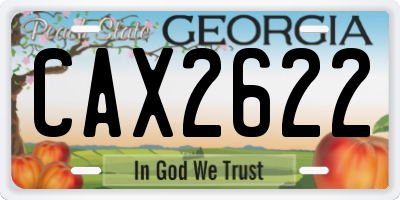 GA license plate CAX2622